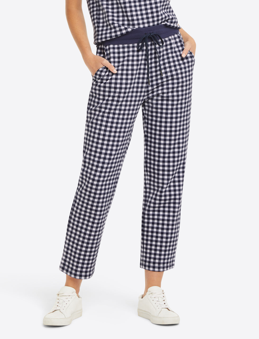 Cropped on sale gingham pants