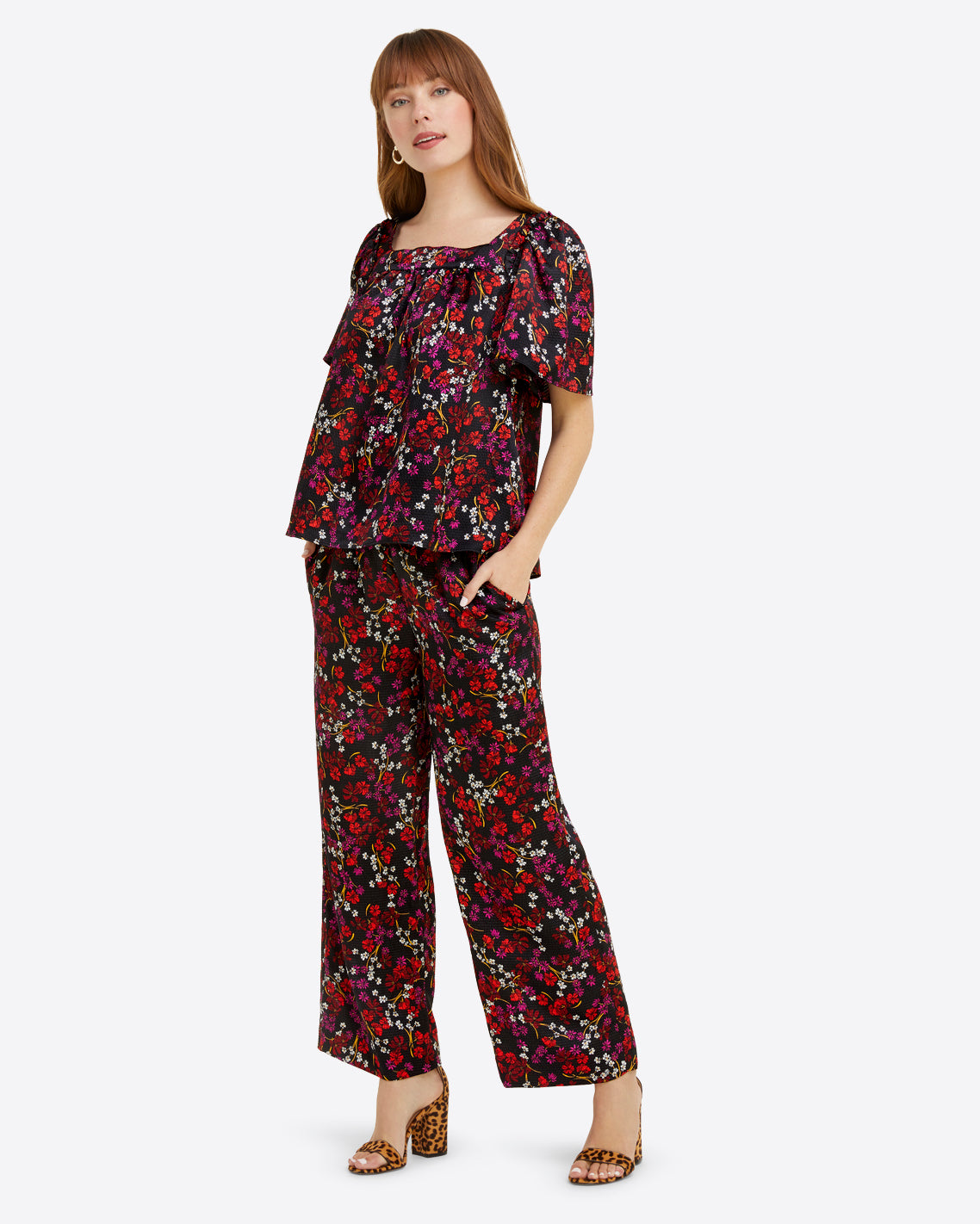 Pull On Pants in Ribbon Floral