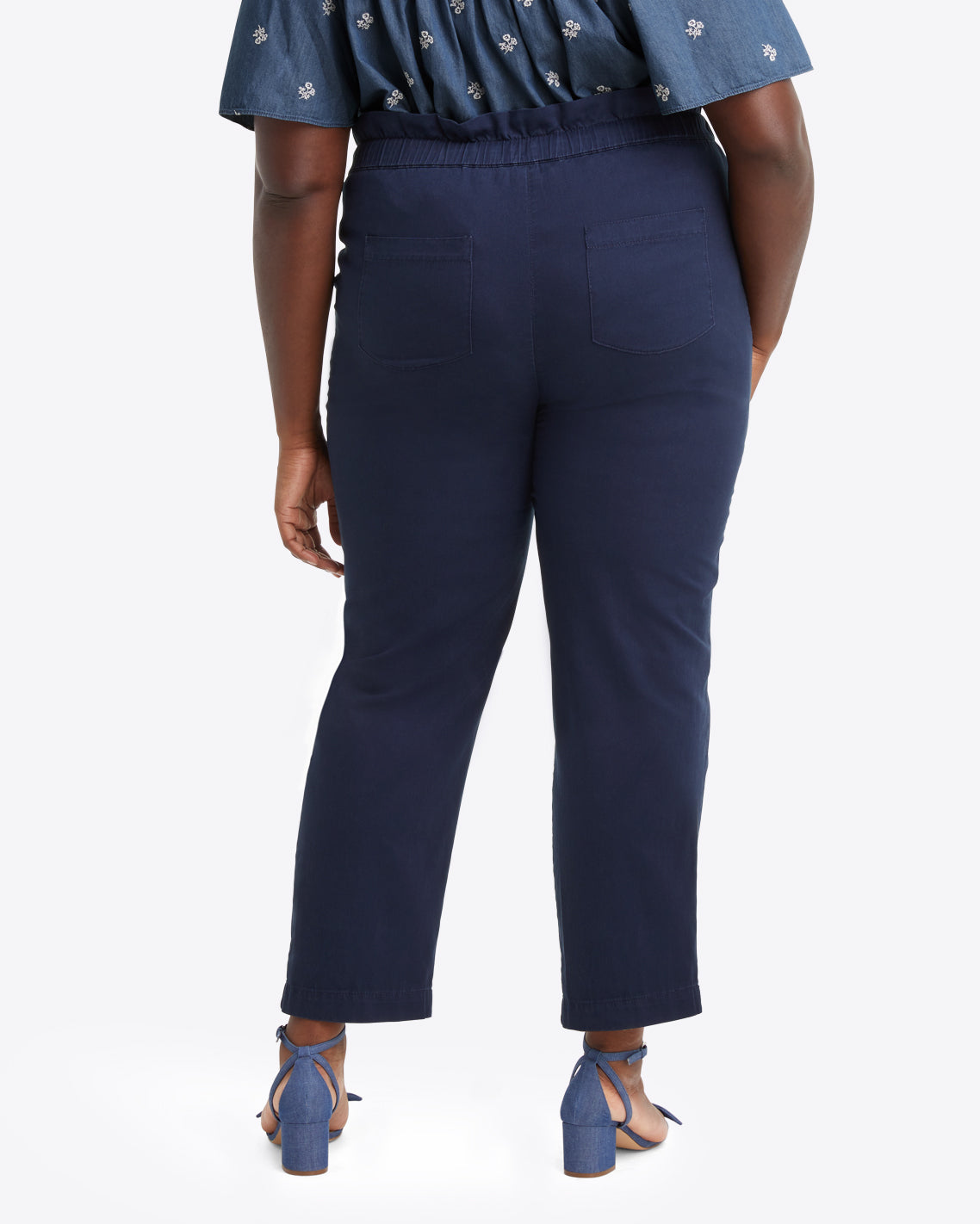 Kaz Cropped Tapered Pant in Blue | Repertoire