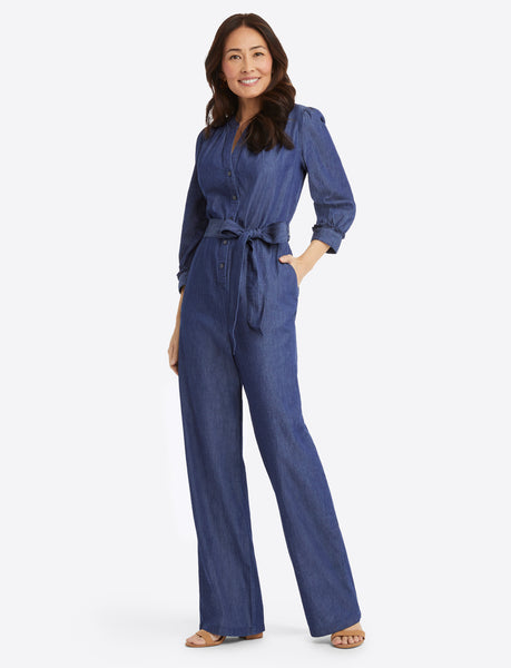 Buy WHITE RUFFLED-UP TIE-WAIST JUMPSUIT for Women Online in India
