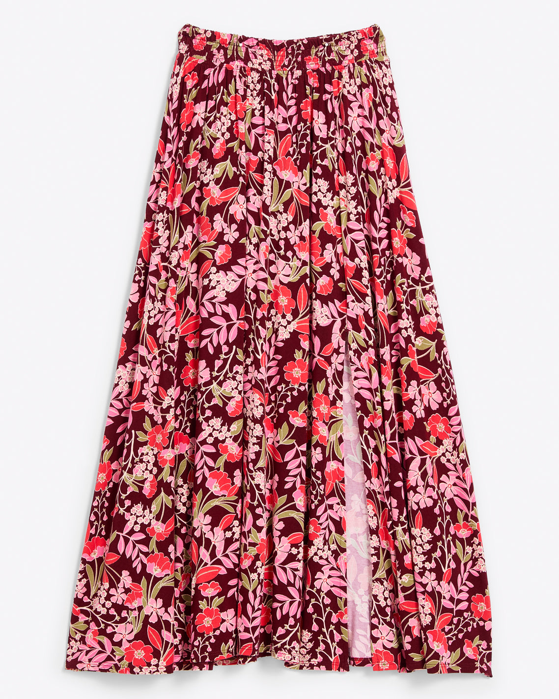 Side Slit Skirt Flowering Vine