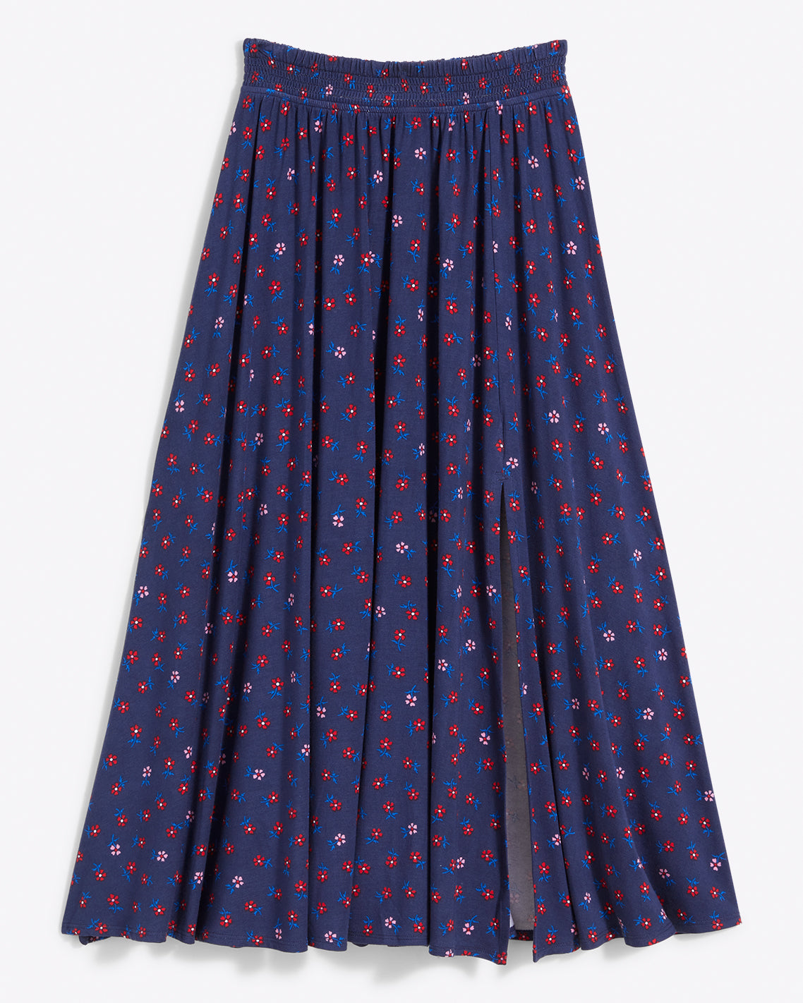 Slit Side Skirt Falling Daisies