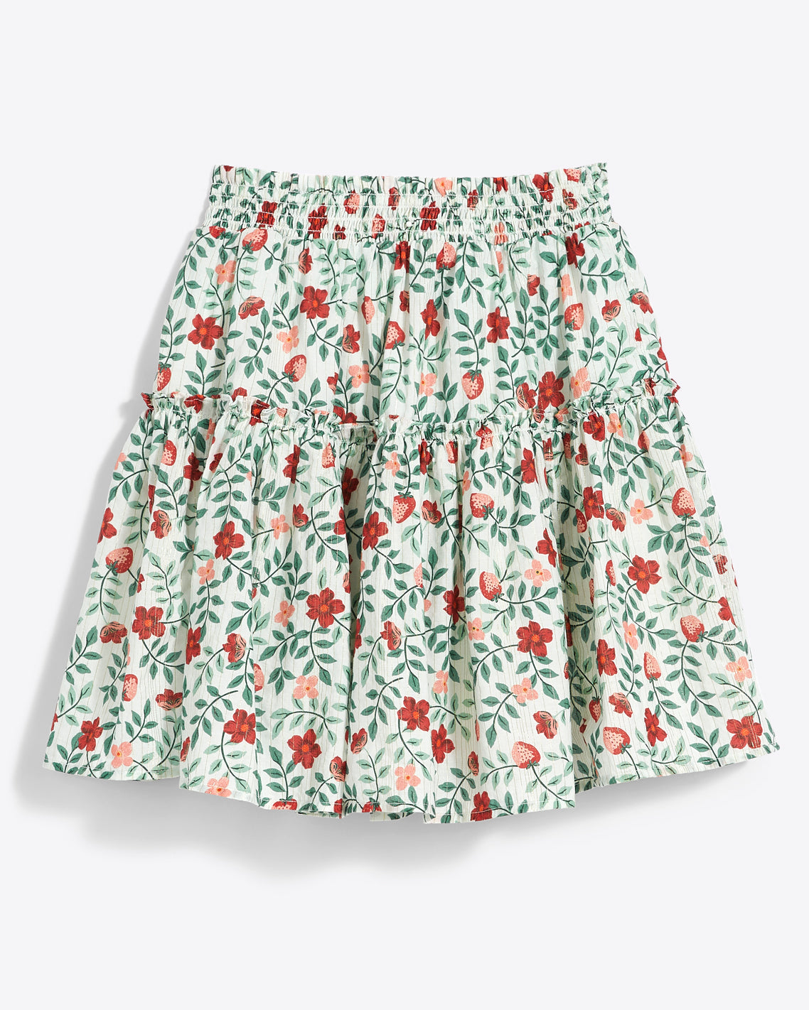 Pull on Mini Skirt in Strawberry Field