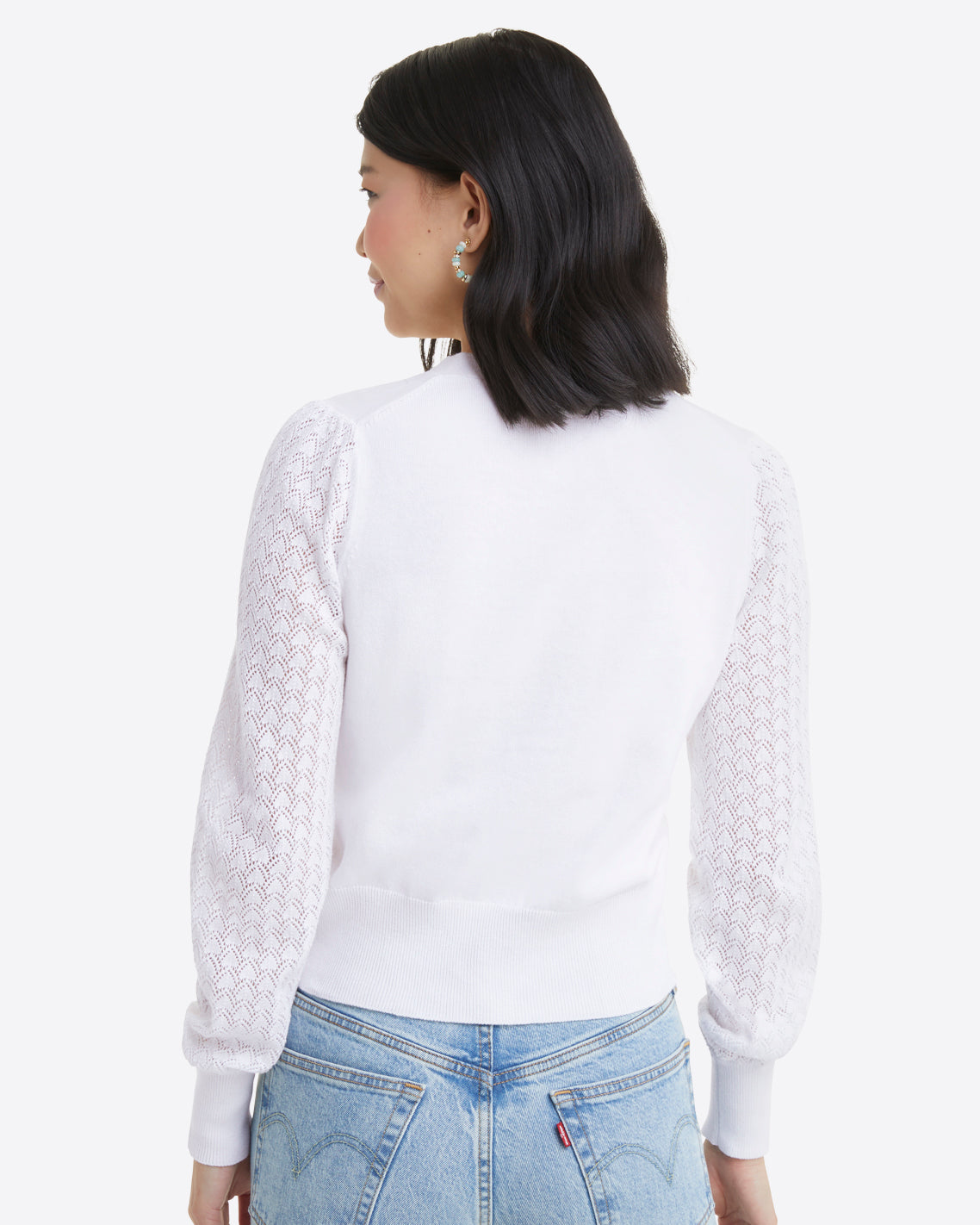 Sweater Knit Blazer in Magnolia White – Draper James