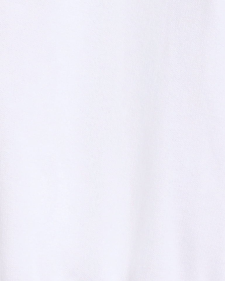 Button Front Cardigan in White