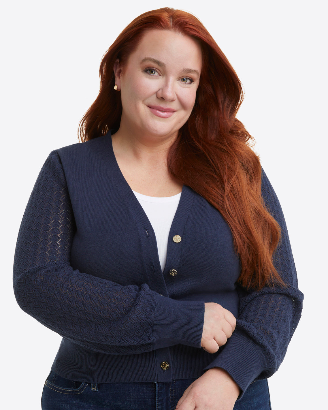 Button Front Cardigan in Navy – Draper James