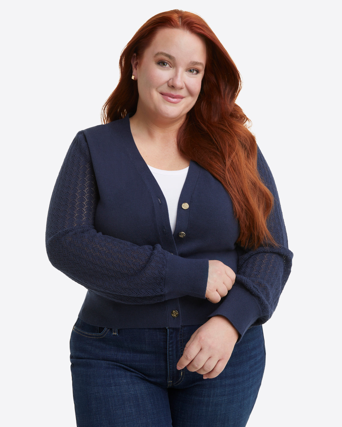 Plus size button cardigan sale