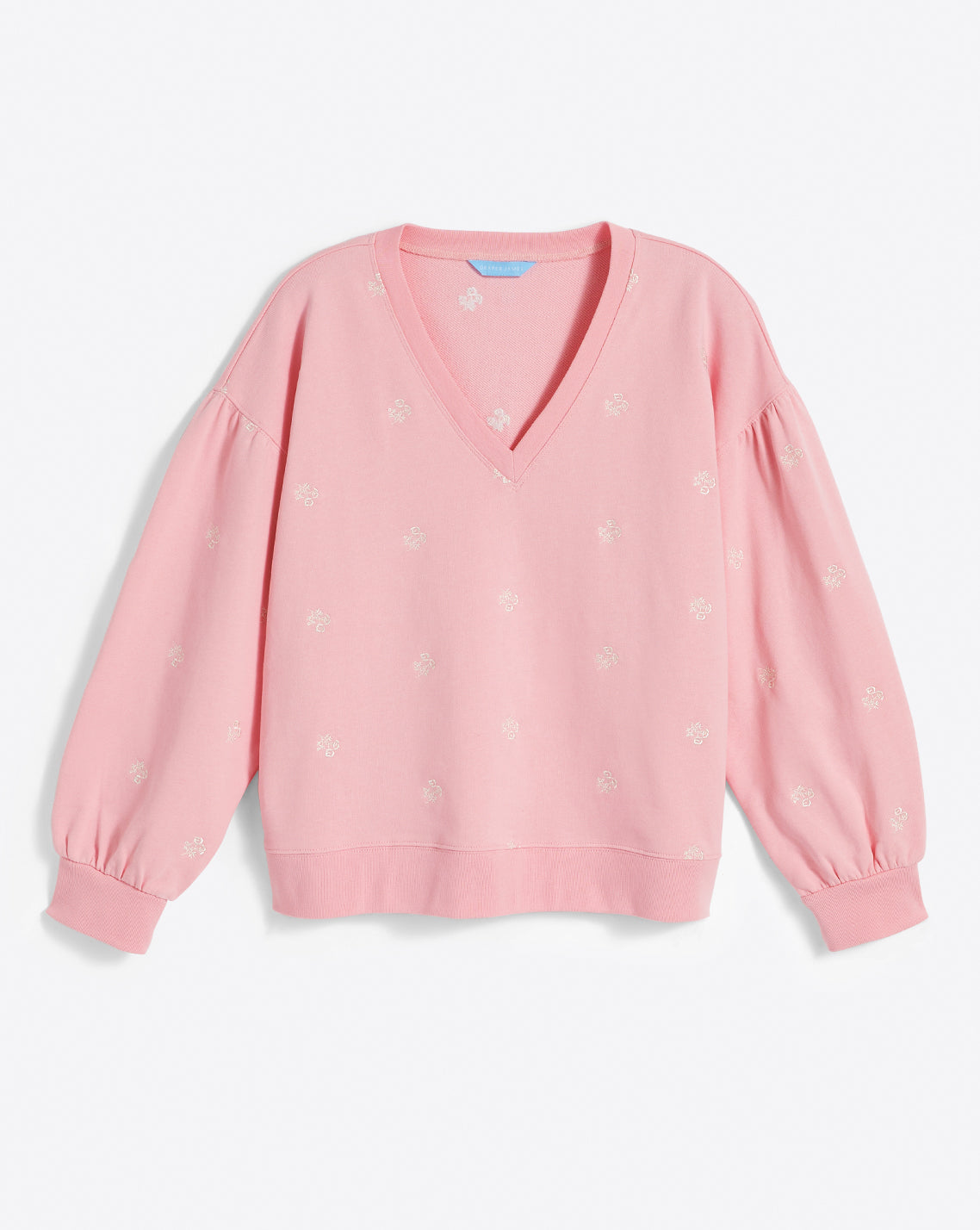 Bobbie Sweatshirt in Pink Embroidered Viola