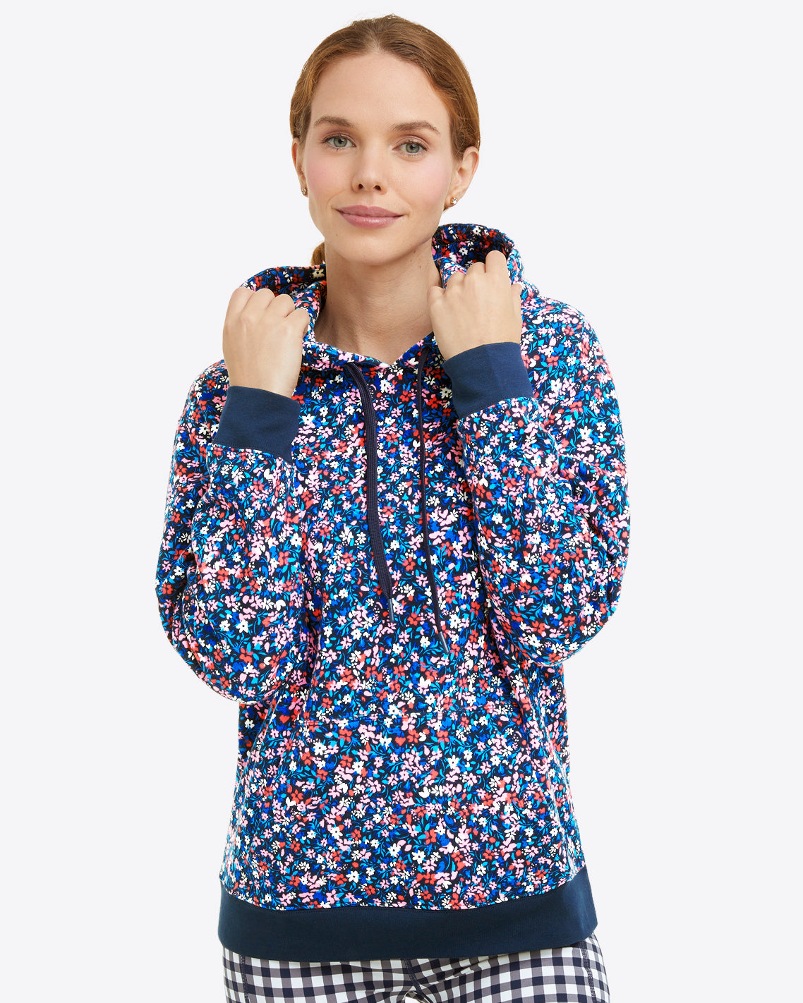 Hoodie in Allover Ditsy Floral