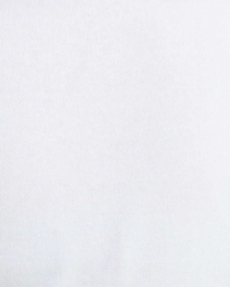 Short Sleeve Easy Knit Top in White