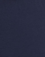 Close-up view of navy fabric texture, highlighting the luxurious feel of 100% Pima Cotton in Draper James’ Short Sleeve Easy Knit Top.