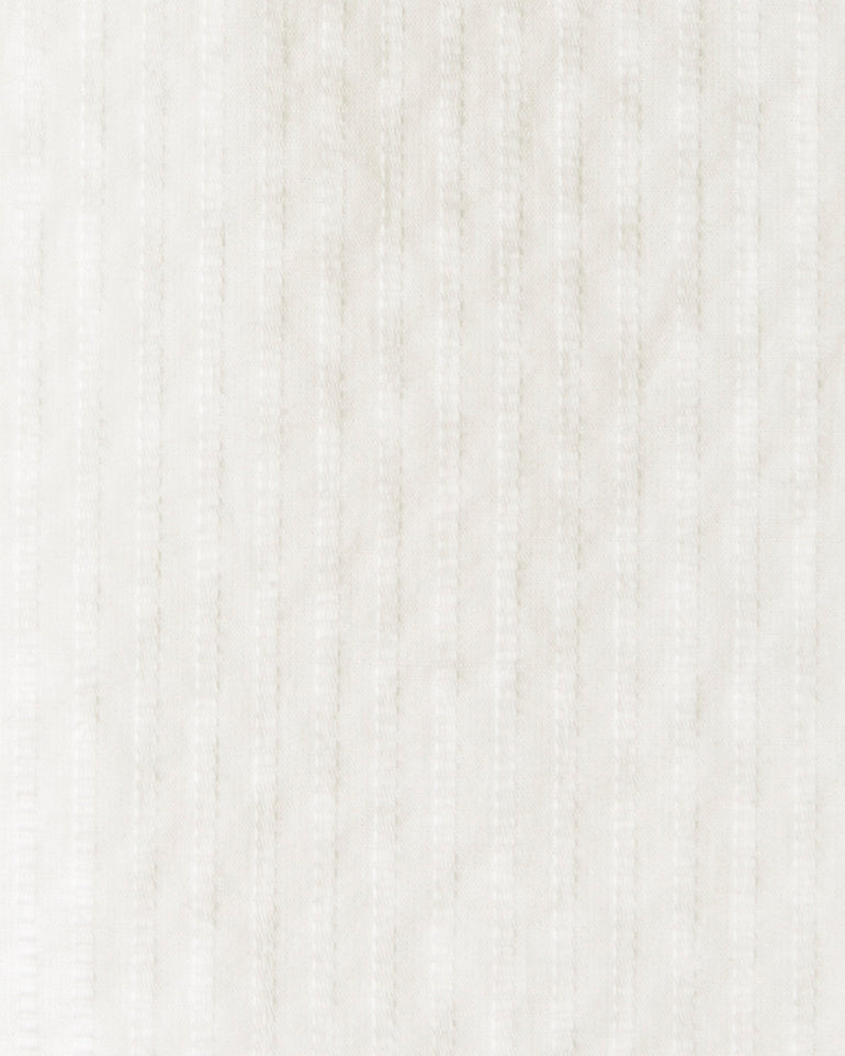 Button Down Top in White Shirting Stripe