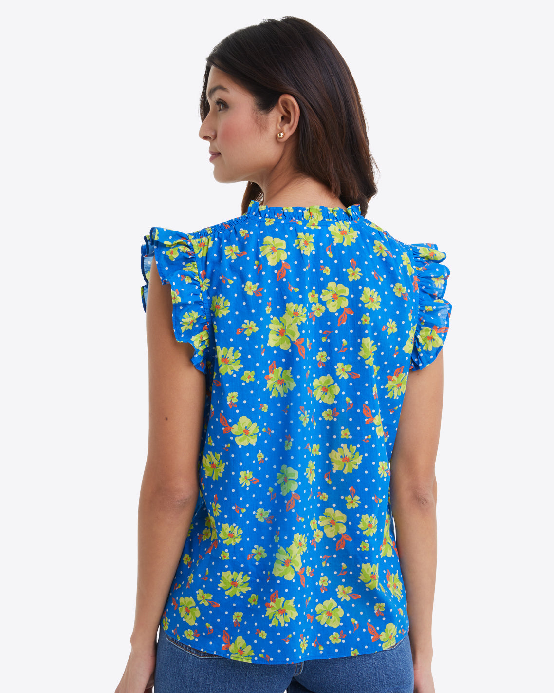 Connie Top Polka Dot Floral