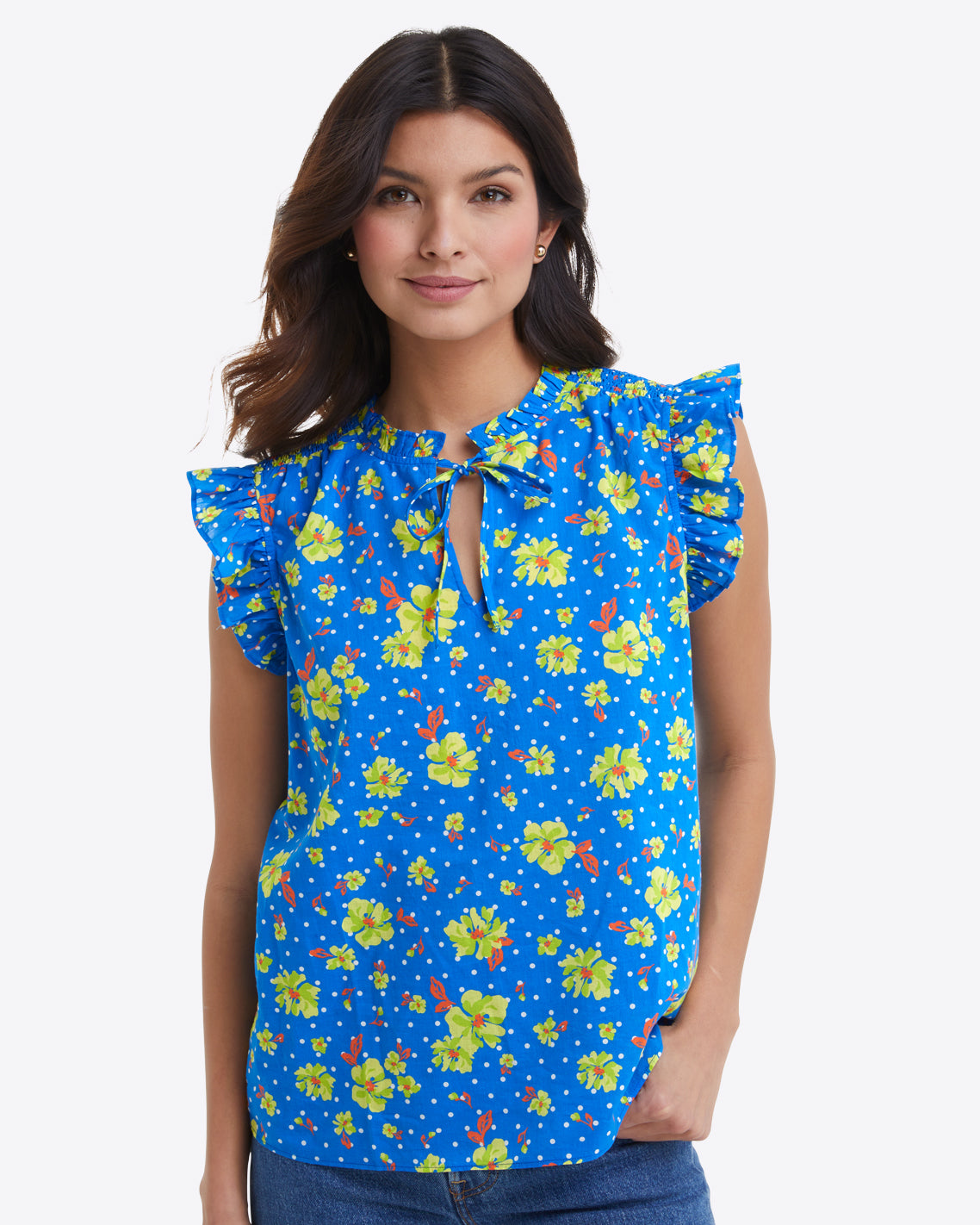 Connie Top in Polka Dot Floral