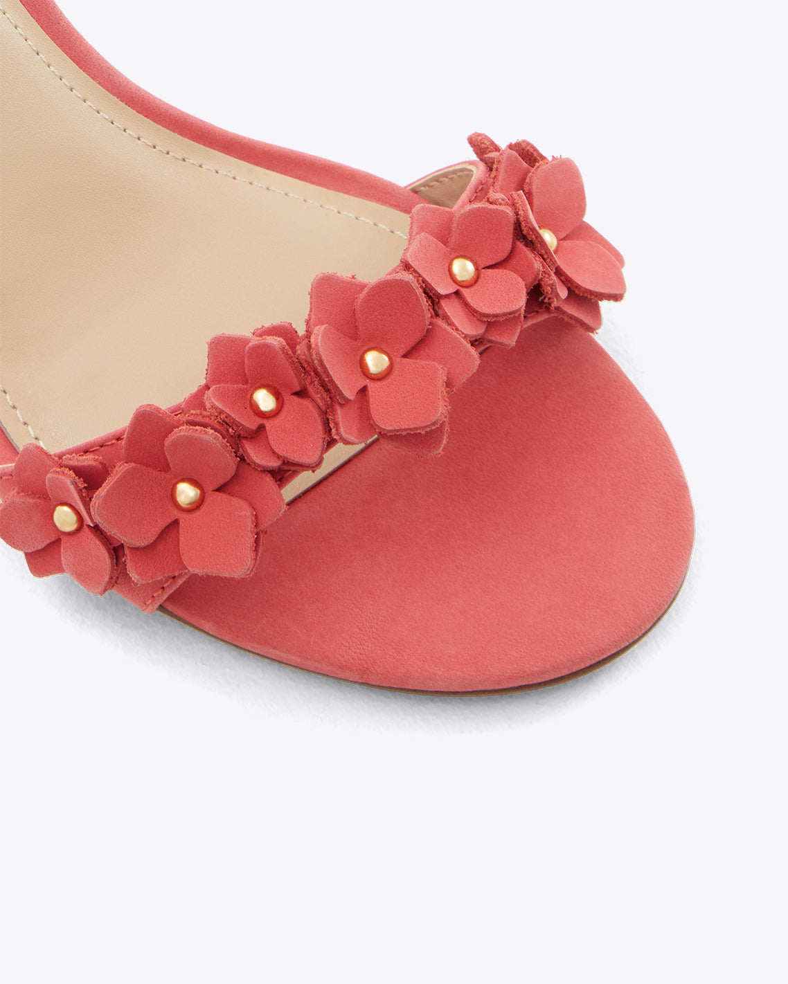 Floral Alice Ankle Strap Heels in Raspberry Pink