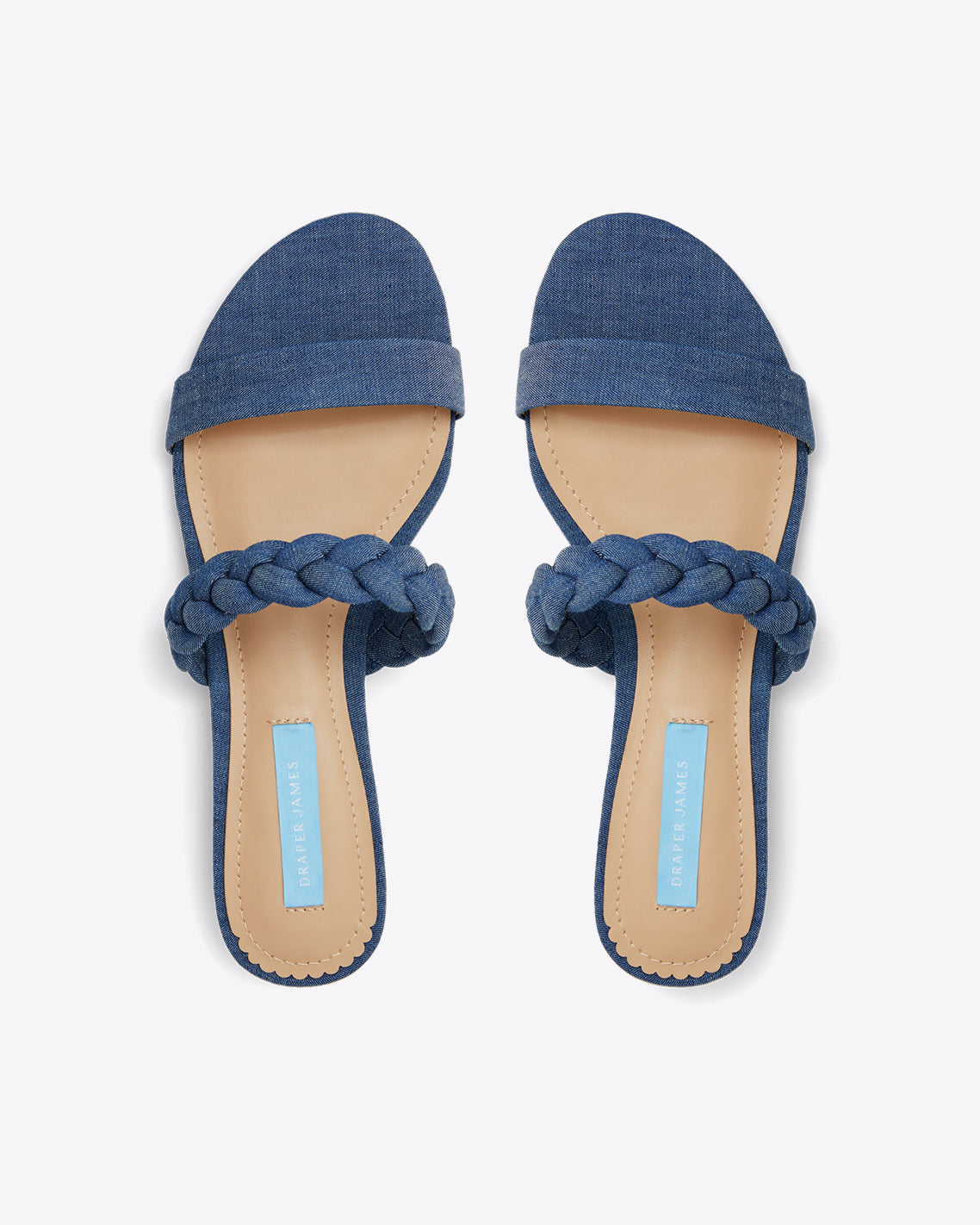 Braided Ellie Sandals in Chambray