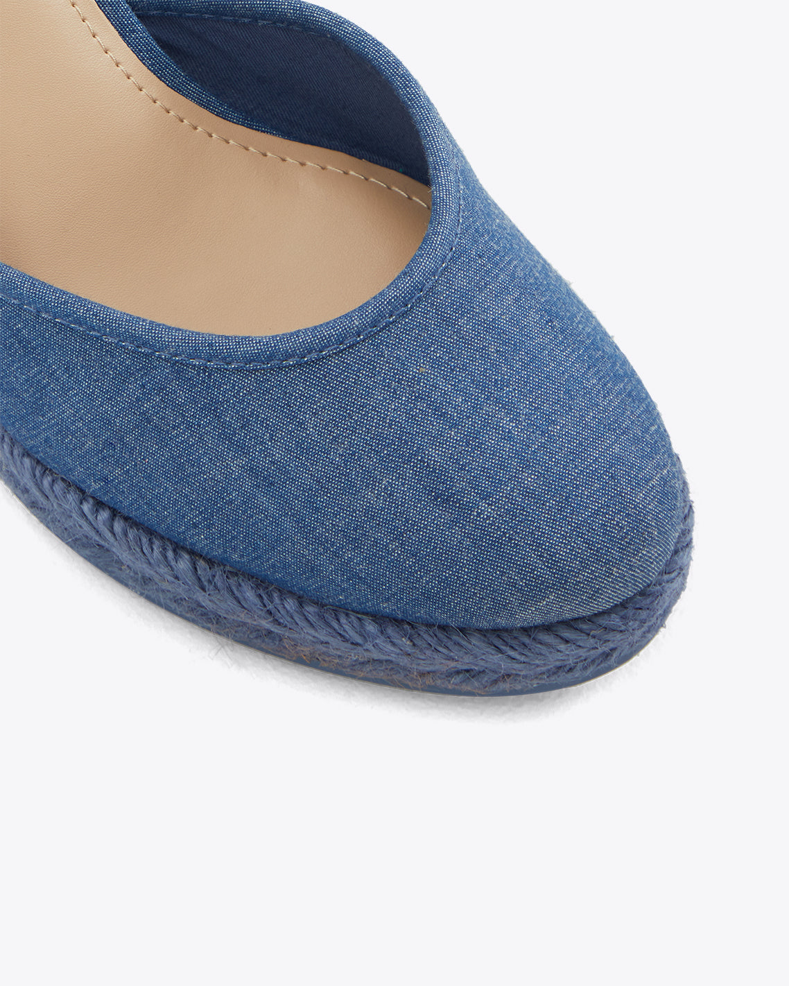 Olivia Espadrille Wedges in Chambray