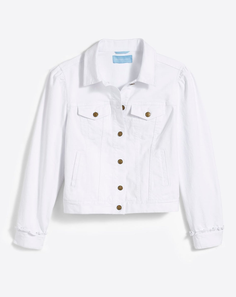 White Denim Jacket – Draper James