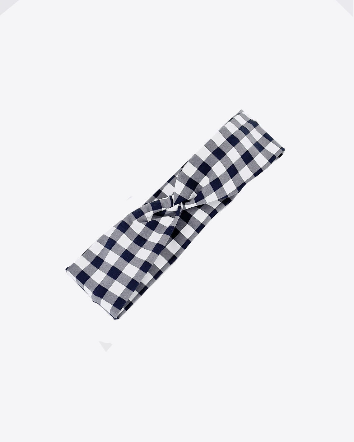 Sport Headband in Navy Gingham